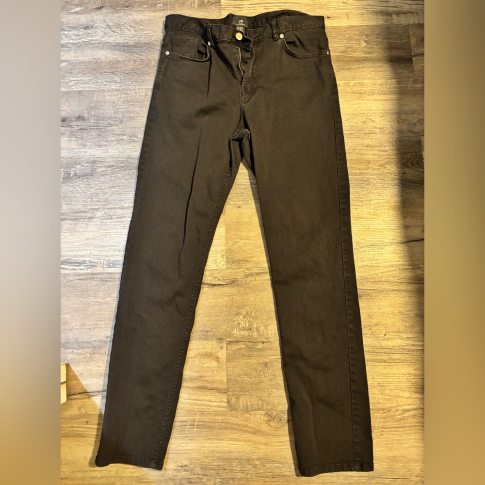 H&M Charcoal Chinos Versatile Comfort